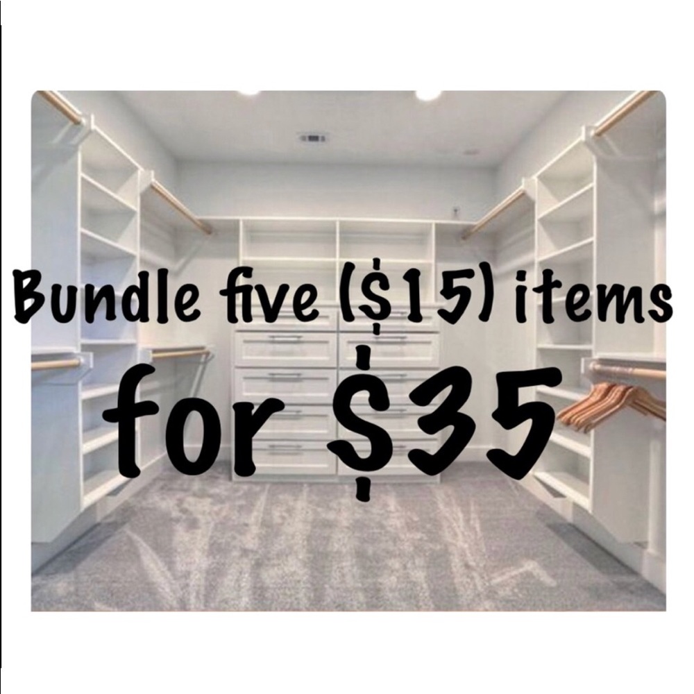 Bundle five $15 items for $35